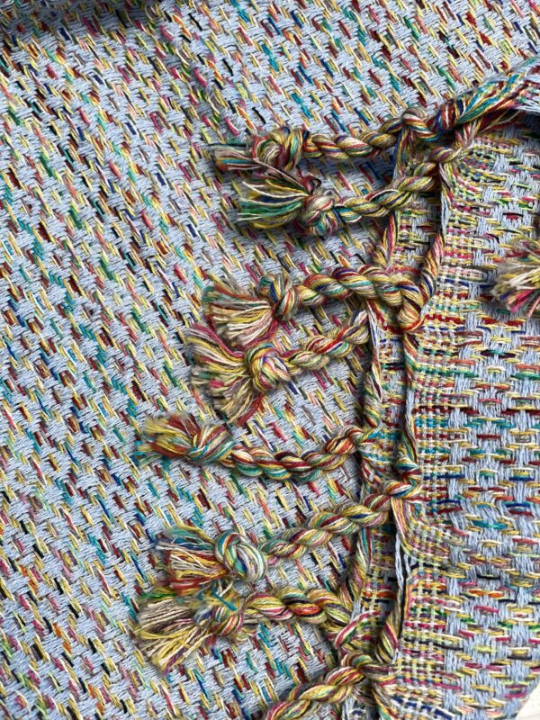 Oversized Throw | Denim blue Multi - Image 3