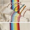 Oversized Throw| Ivory - Rainbow - Image 2