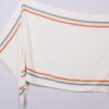 Oversized Throw| Ivory - Rainbow