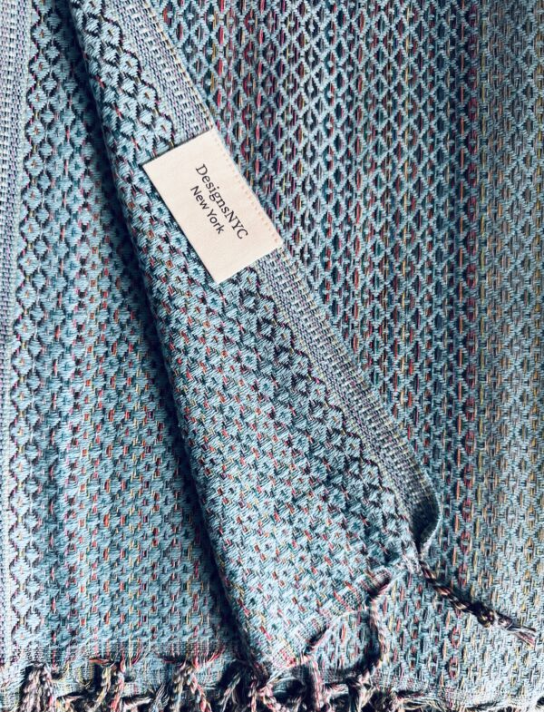 Oversized Throw | Denim blue Multi - Image 4
