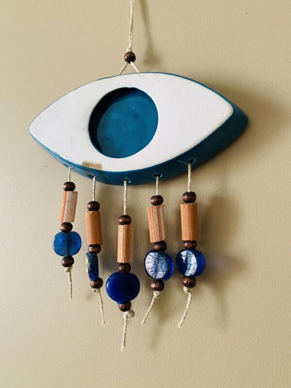 Glass | Ceramic evil eye wall decor/ Blue multi - Image 2
