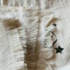 Hand-painted New York CAT patterned scarf/throw | Ivory - Image 2
