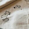 Hand-painted New York CAT patterned scarf/throw | Ivory - Image 5