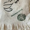 Hand-painted New York CAT patterned scarf/throw | Ivory - Image 7