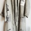 Hand-painted New York silhouette oversized kimono | Gray
