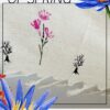 Hand-painted wild floral patterned scarf/throw | Ivory - Image 7