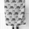 Corgi patterned oversized towel-throw | Orange - Image 3