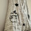 Hand-painted New York silhouette oversized kimono | Gray - Image 8