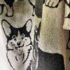 Corgi patterned oversized short sleeved loungewear | Black - Image 7