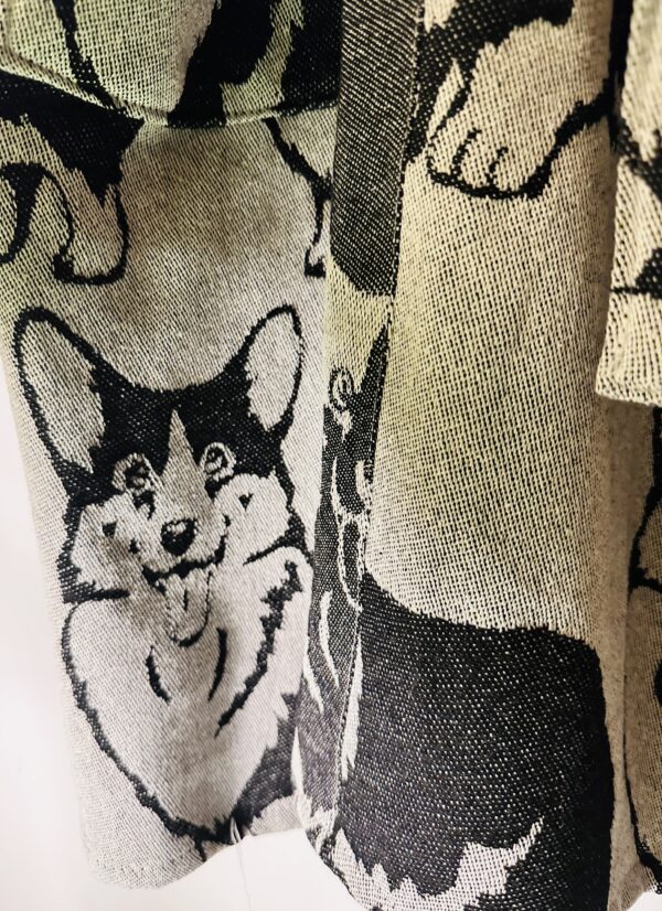 Corgi patterned oversized short sleeved loungewear | Black - Image 7