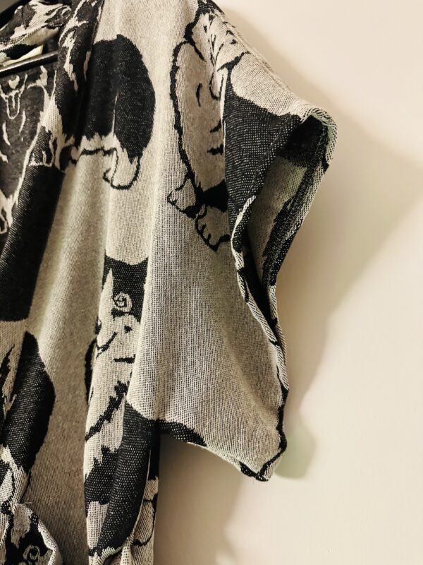 Corgi patterned oversized short sleeved loungewear | Black - Image 6