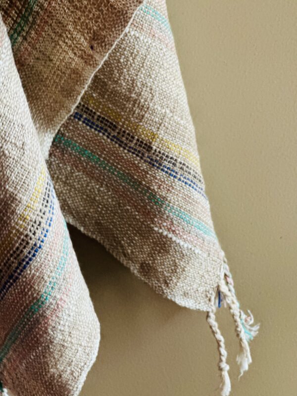 Hand-woven Organic Cotton Throw | Latte - Image 5