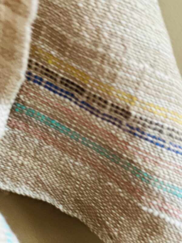 Hand-woven Organic Cotton Throw | Latte - Image 6