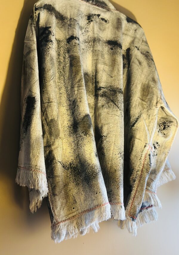 Hand-painted oversized kimono | Gray - Image 3