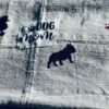 Hand-painted Dog Patterned scarf, Gray - Image 2