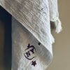 Hand-painted Dog Patterned scarf, Gray - Image 4
