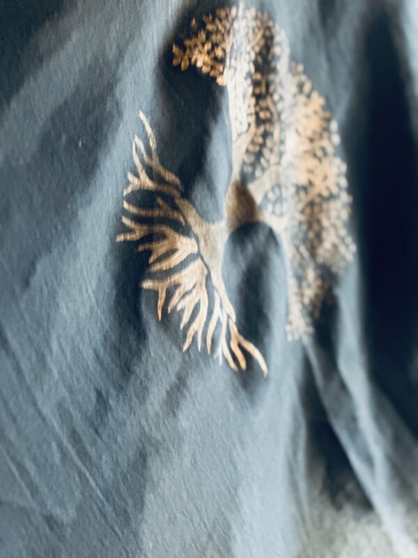 Hand-painted The Eye Patterned scarf, Black - Image 2