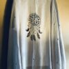 Hand-painted Dream Catcher scarf, Silver Gray - Image 4