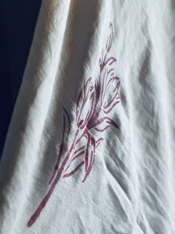 Hand-painted Dream Catcher scarf, Silver Gray - Image 2